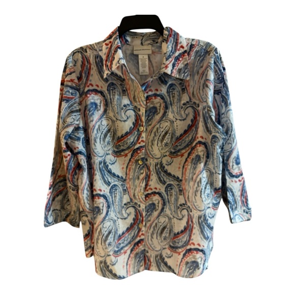 Alfred Dunner Multicolor Patterned Blouse - Picture 2 of 4